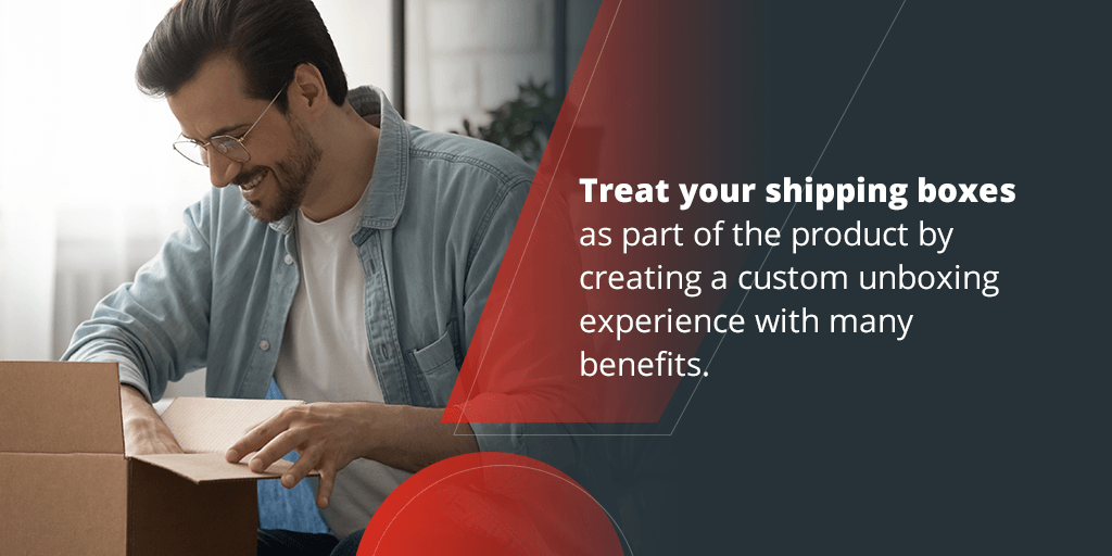 treat shipping boxes as part of the product
