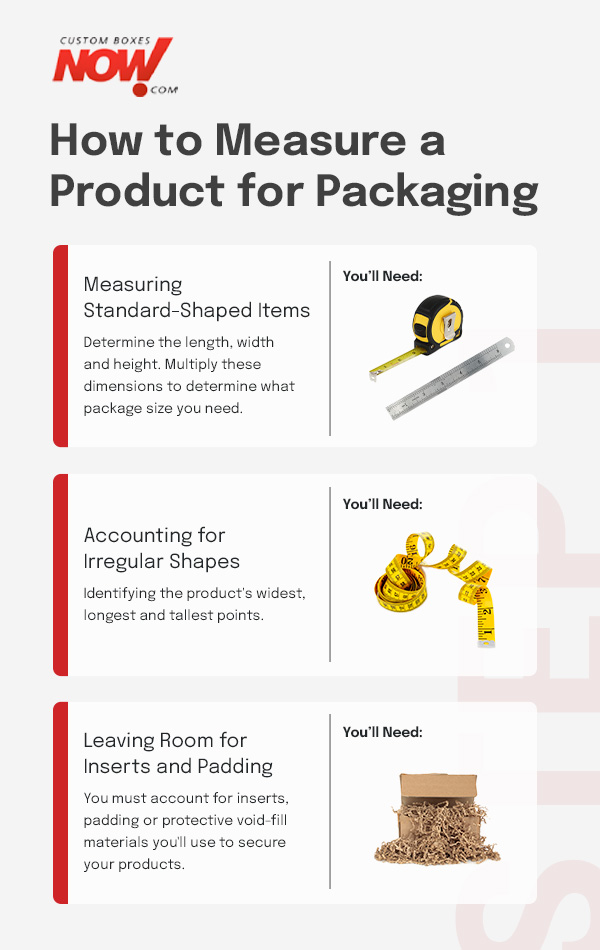 how to measure a product for packaging